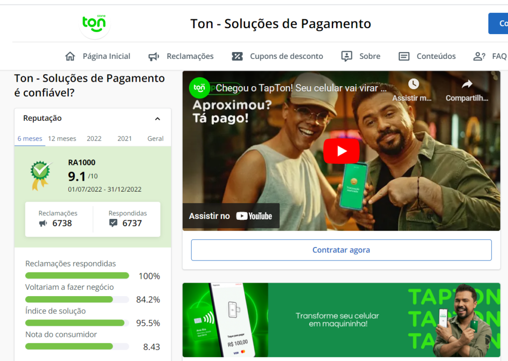 InfinitePay tem a maior nota no Reclame Aqui